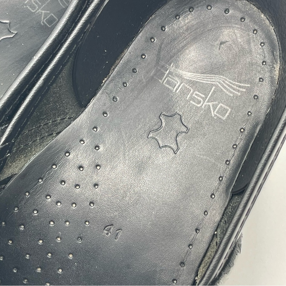 Dansko Professional Black Shiny Leather Classic Clogs Sz EU 41 US 10.5-11 - Picture 14 of 14